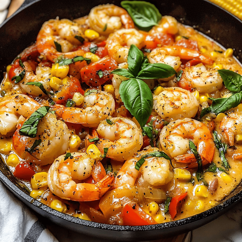 Healthy creamy coconut shrimp with cauliflower rice and spinach