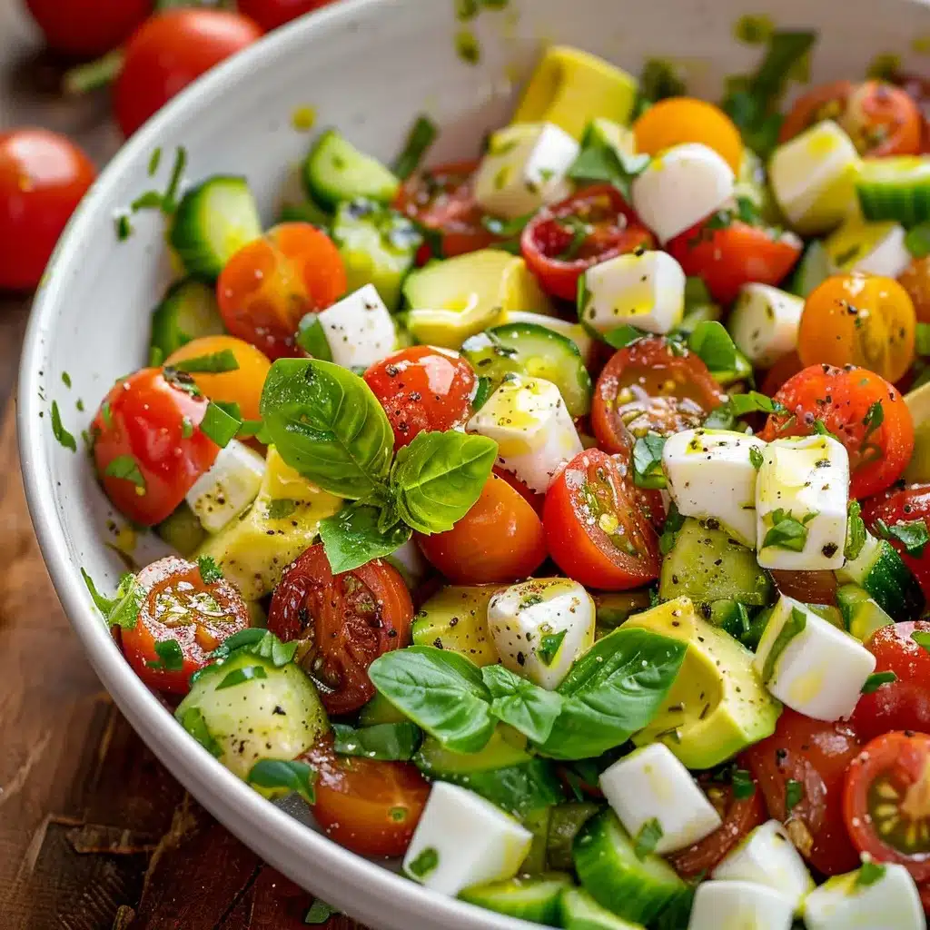 Tomato Cucumber Mozzarella Salad Recipe