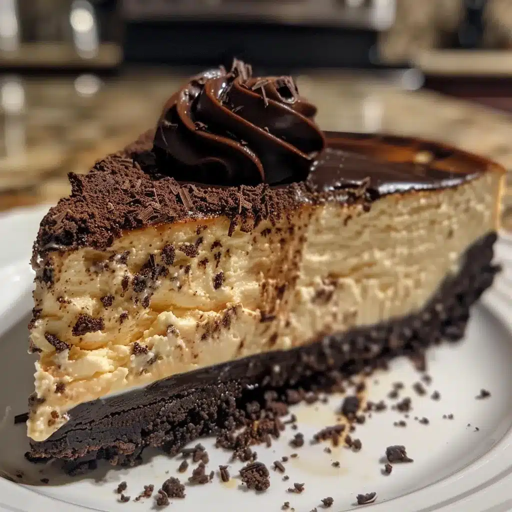  Coffee cheesecakes recipe with ganache and Oreo crust