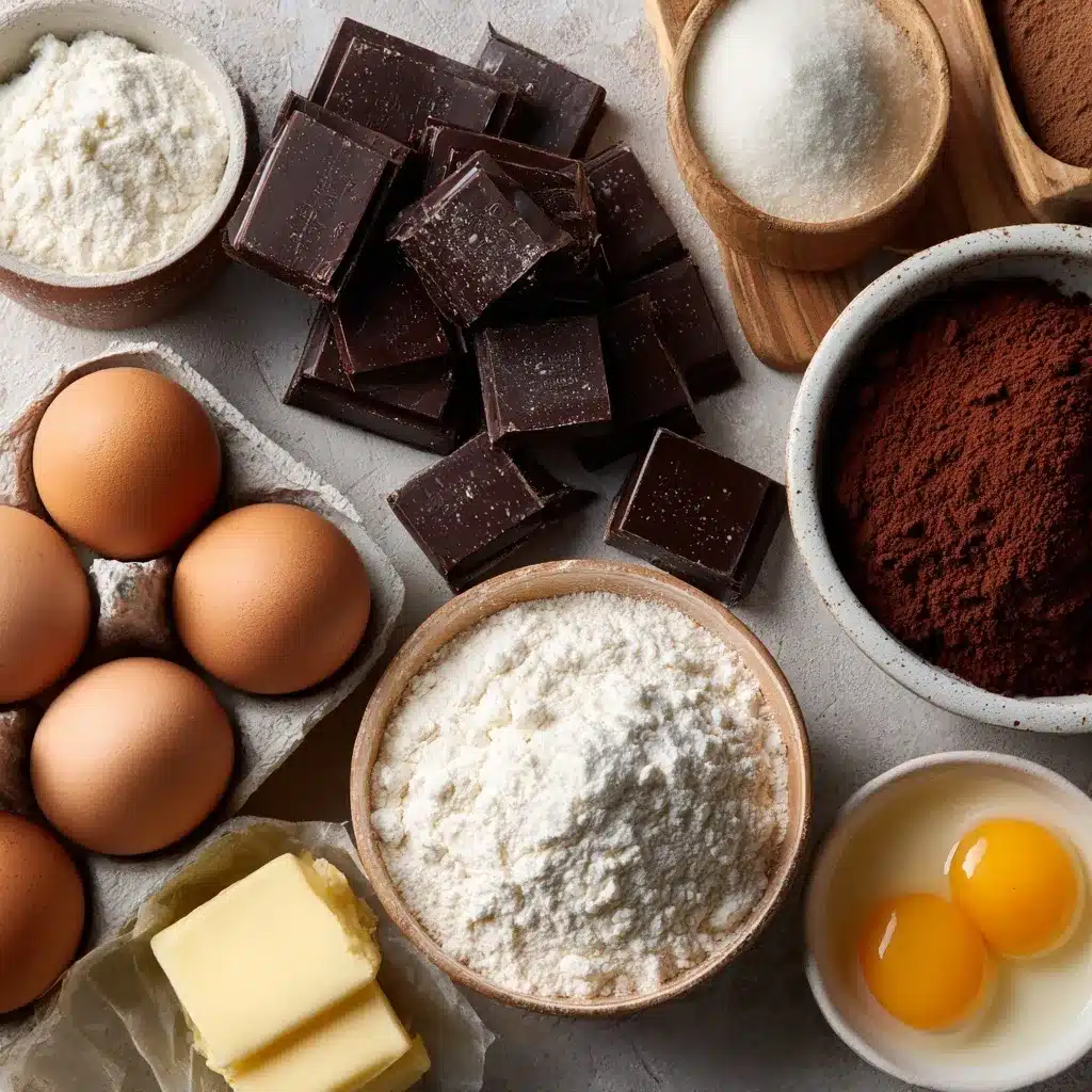 ingredients for chocolate brownie cookies recipe