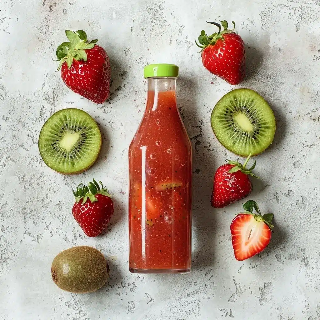 storing leftover strawberry kiwi mocktail