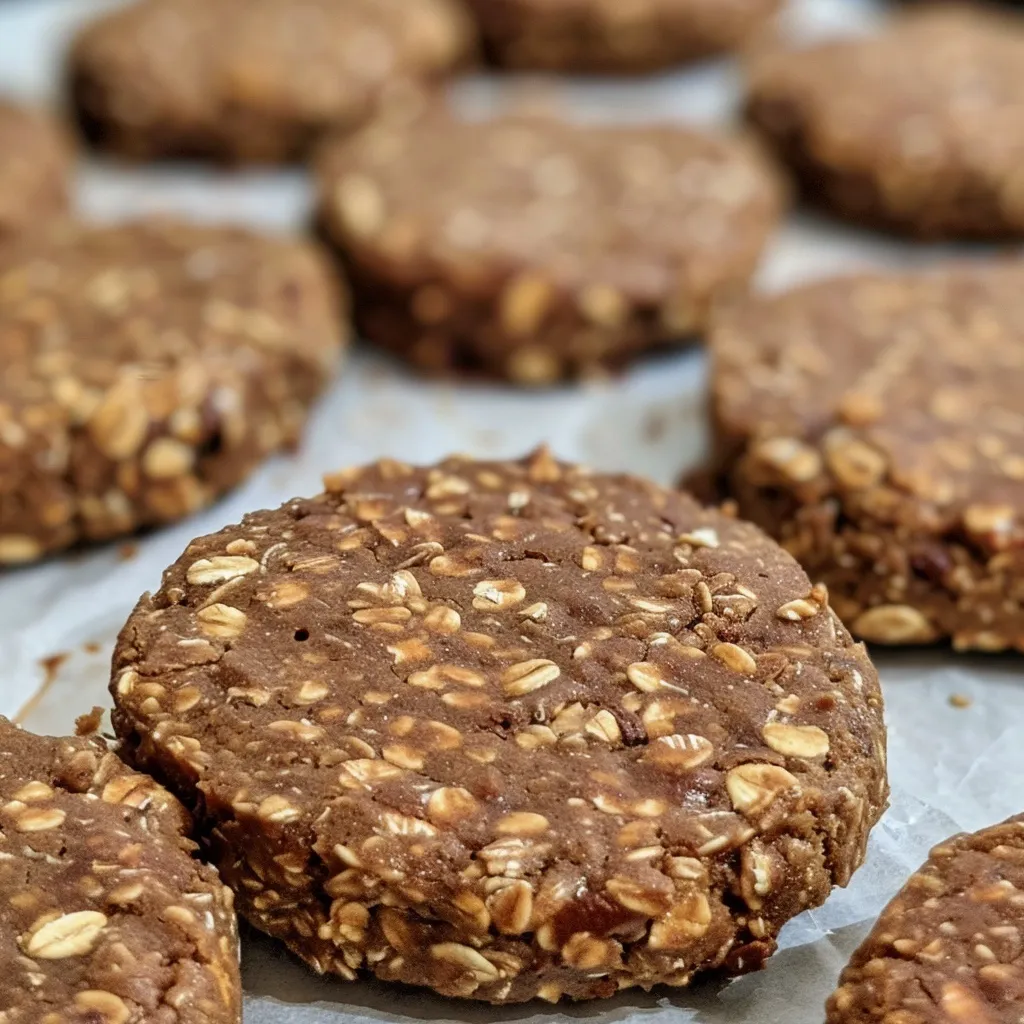No-Bake Protein Cookies Recipe with oats and peanut butter