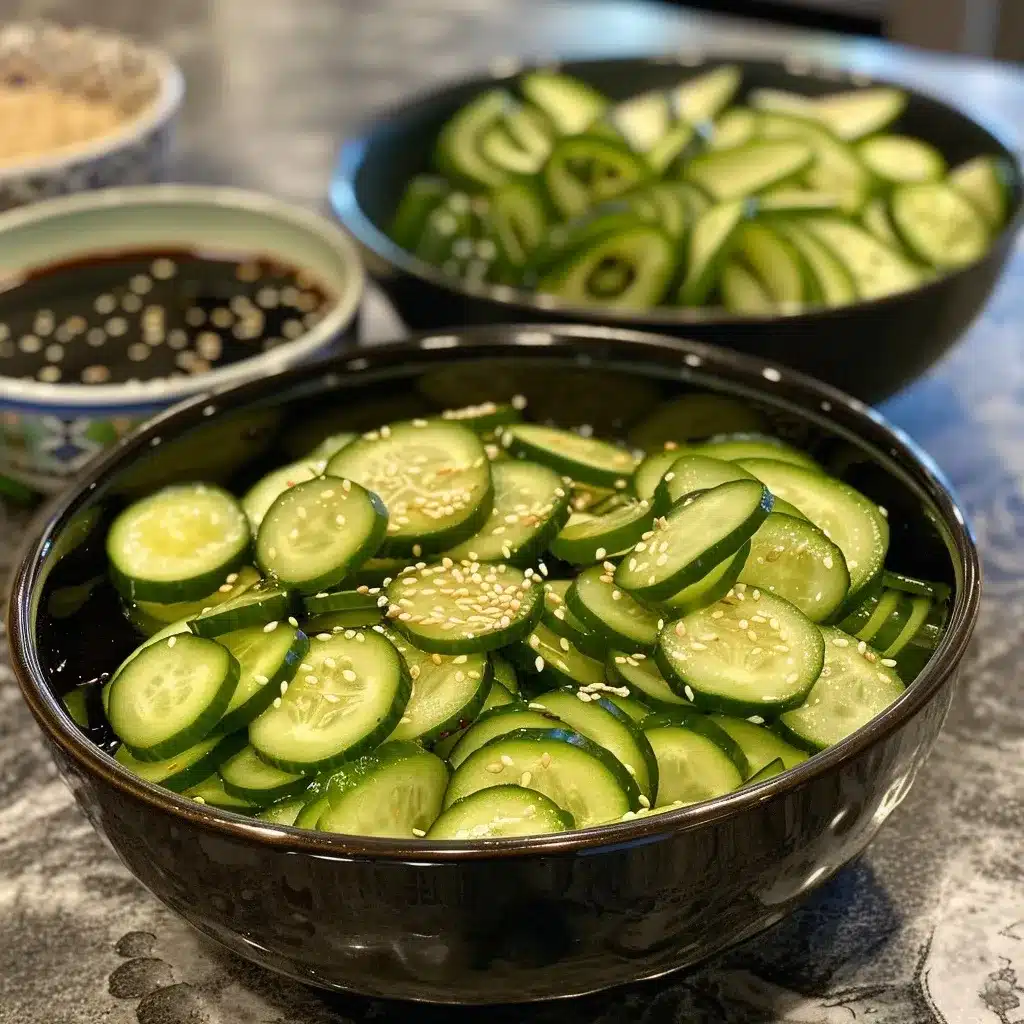 cutting technique for spicy cucumber salad
