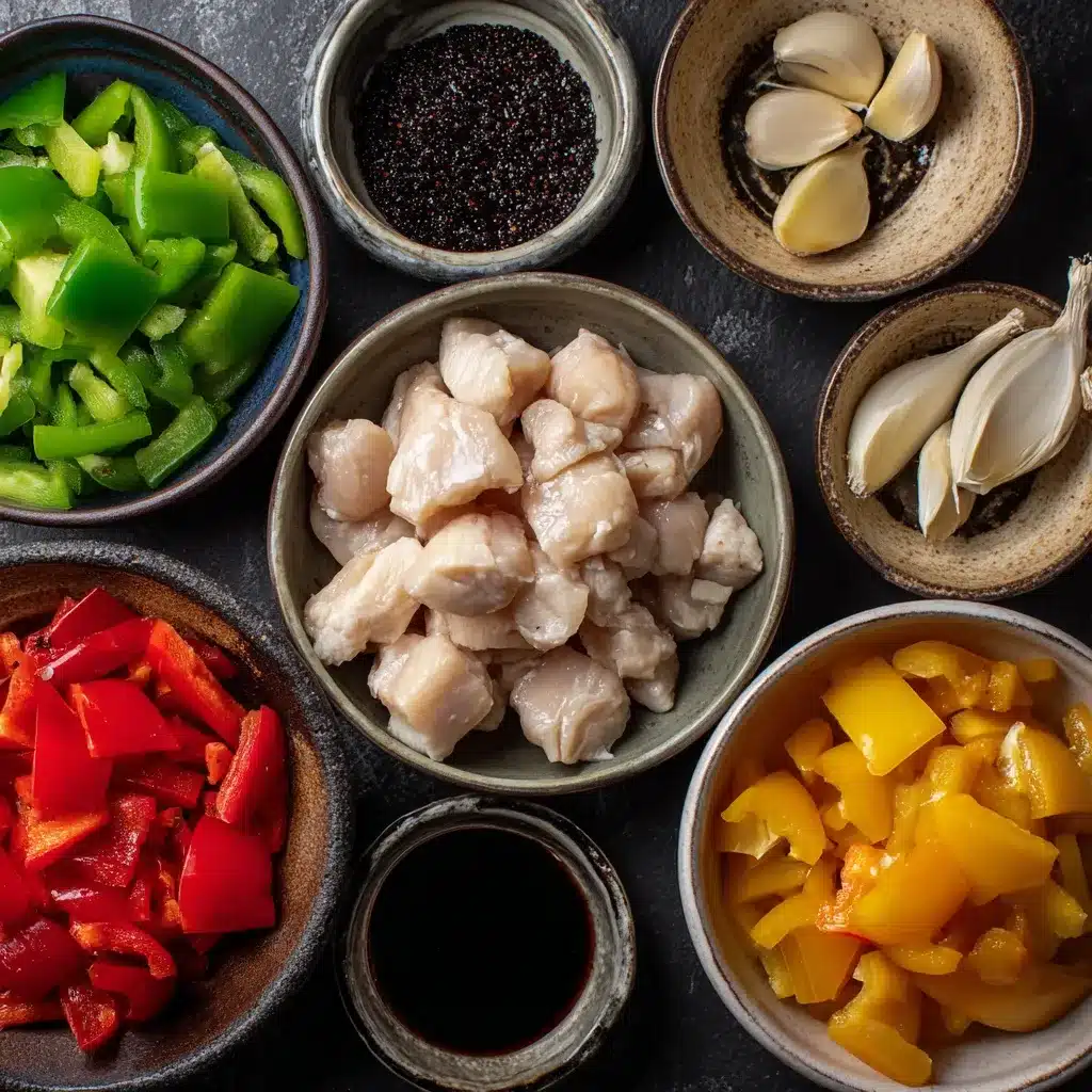 Ingredients for black pepper chicken recipe