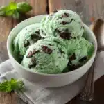 Mint Chocolate Chip Ice Cream recipe in a bowl