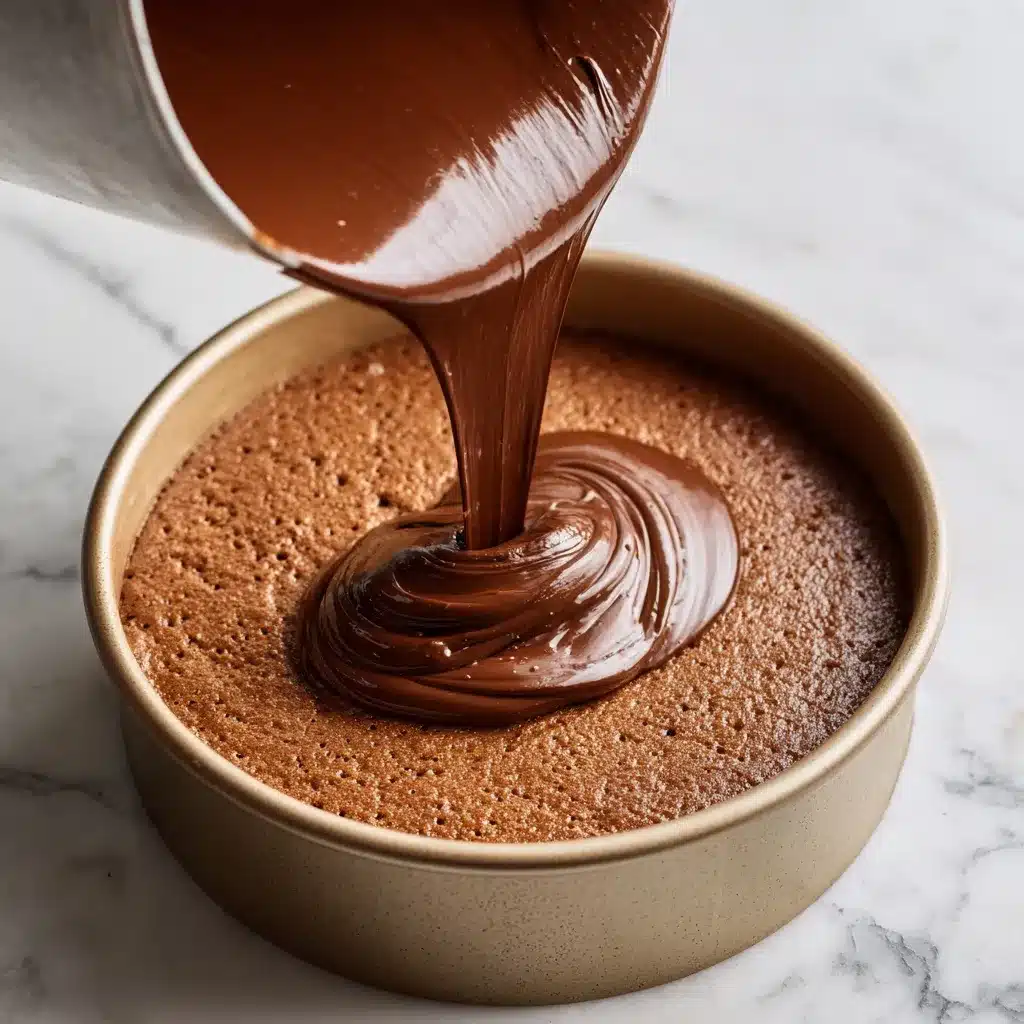 Avocado cake batter in pan ready to bake