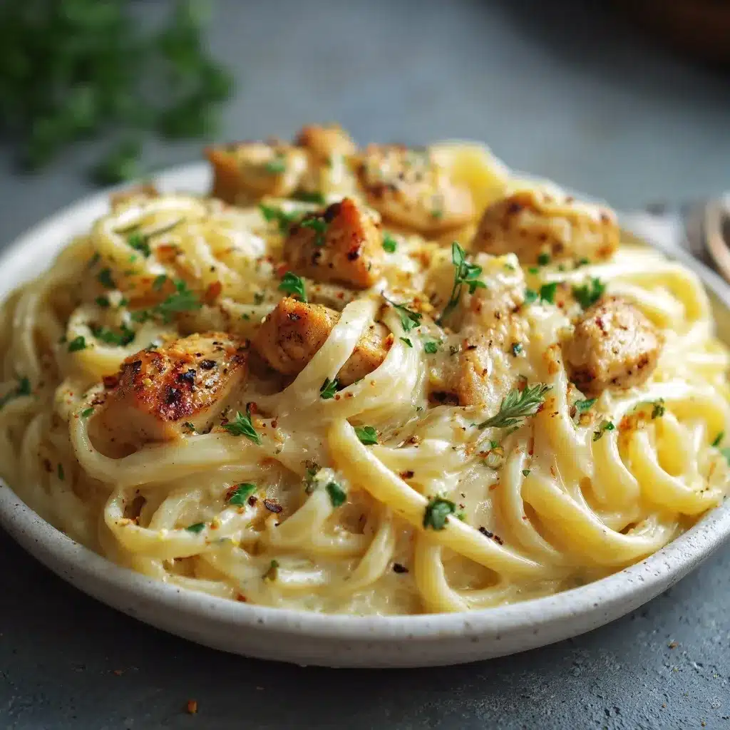 Creamy Parmesan Pasta with Garlic Butter Chicken