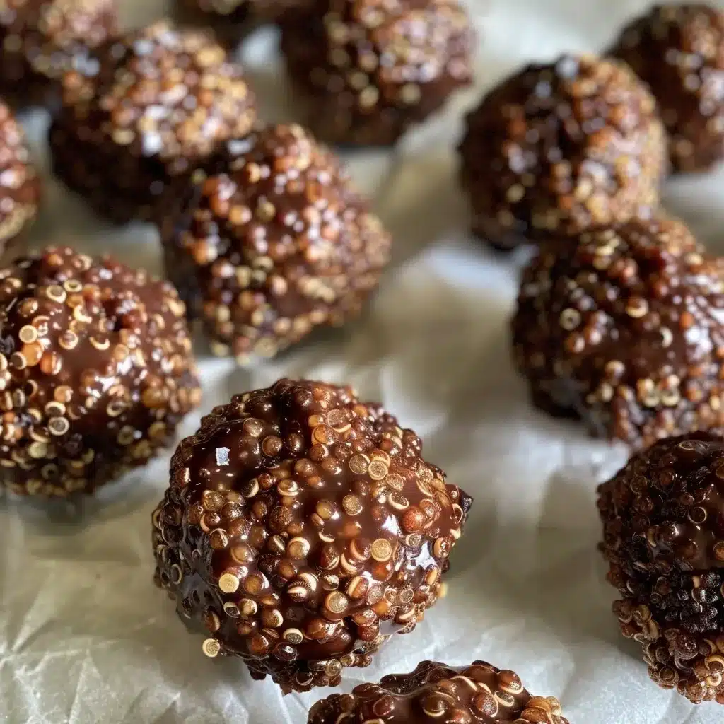 dark chocolate quinoa crisps