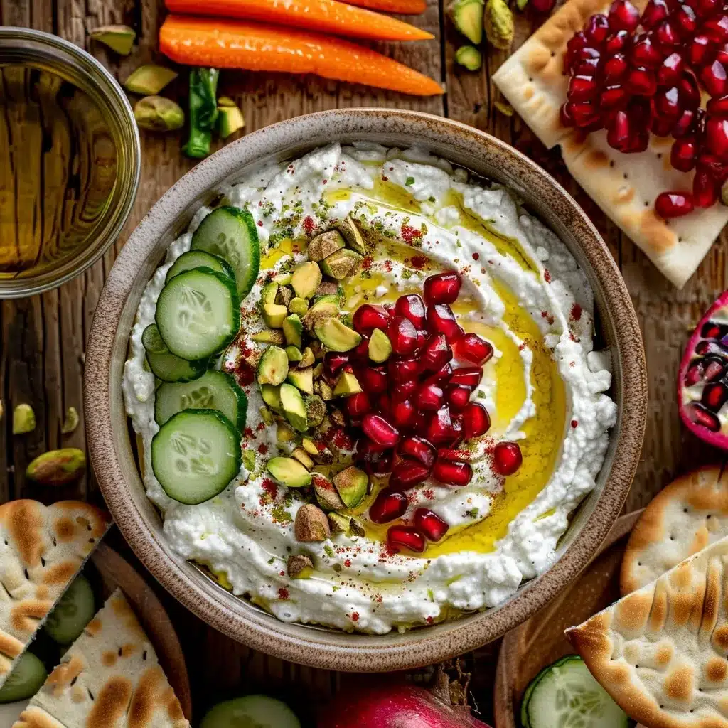 Pomegranate Pistachio Whipped Feta recipe