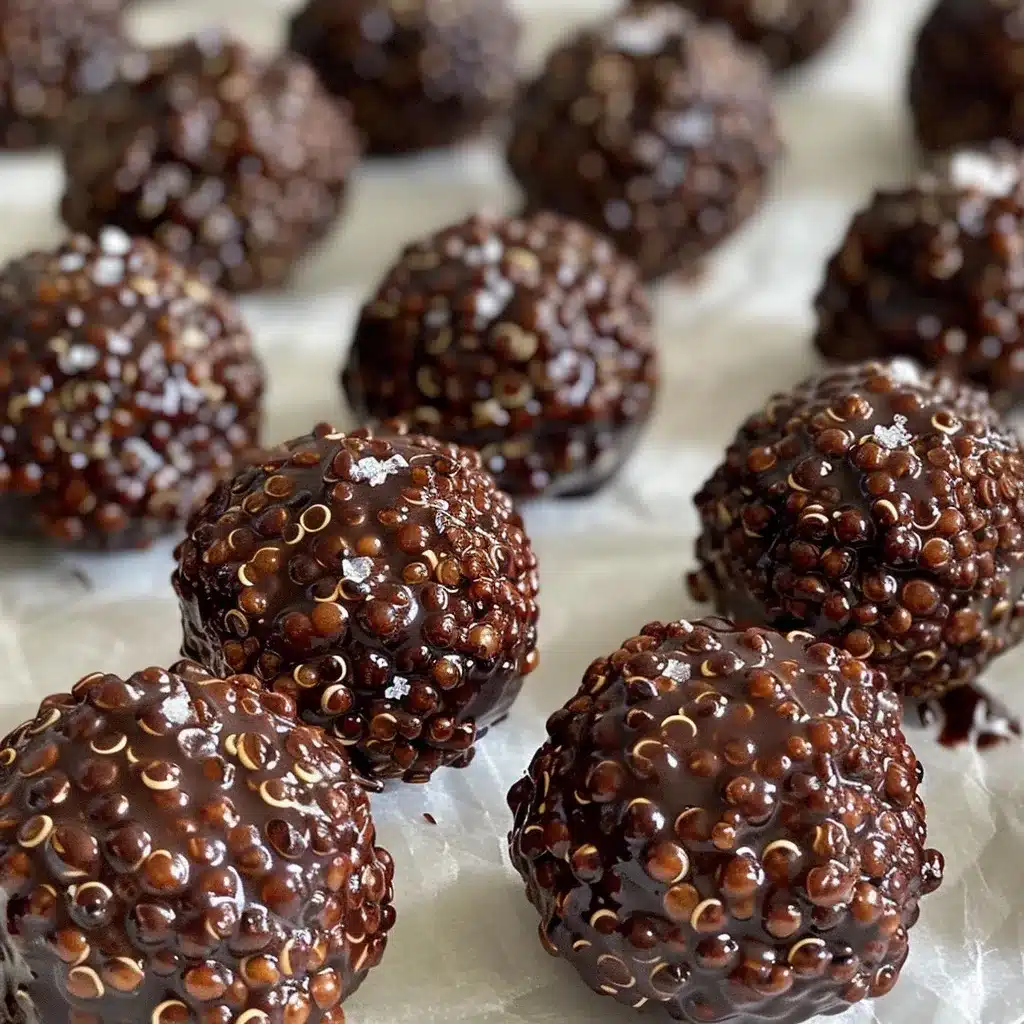 mixing Quinoa Chocolate Crisps Recipe this puffed quinoa chocolate Recipe mixture in glass bowl
