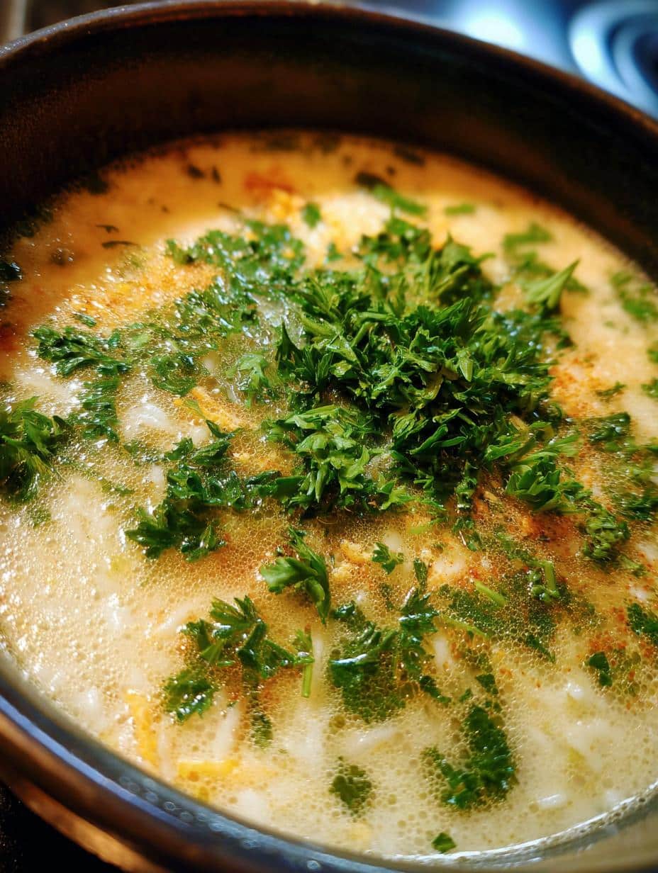 Avgolemono Soup - detail 1