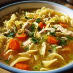 Chicken Noodle Soup: 7 Steps to Pure Comfort Bliss 5 Chicken Noodle Soup https://s.mj.run/_Vf2eaVtcyw