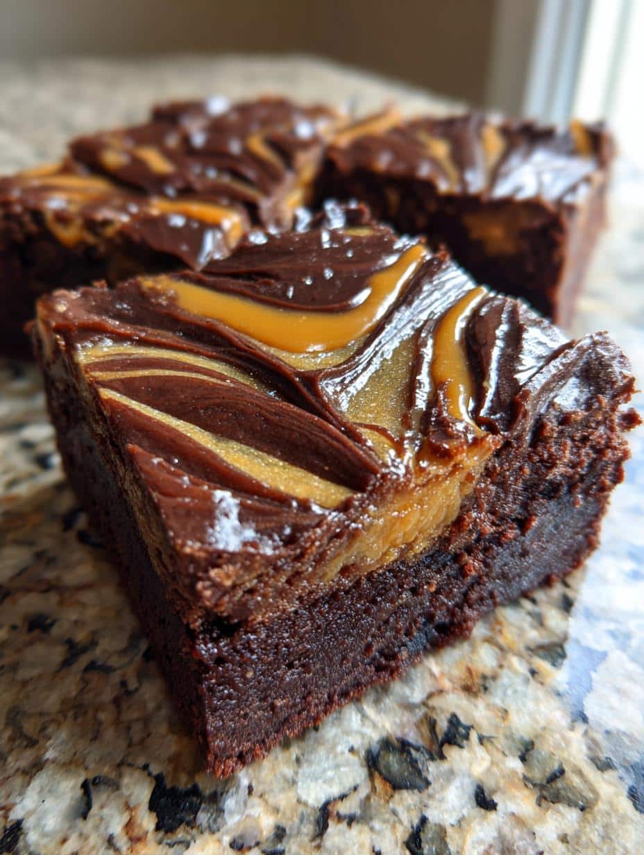 Coffee Caramel Swirl Brownies - detail 1