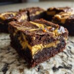 Coffee Caramel Swirl Brownies