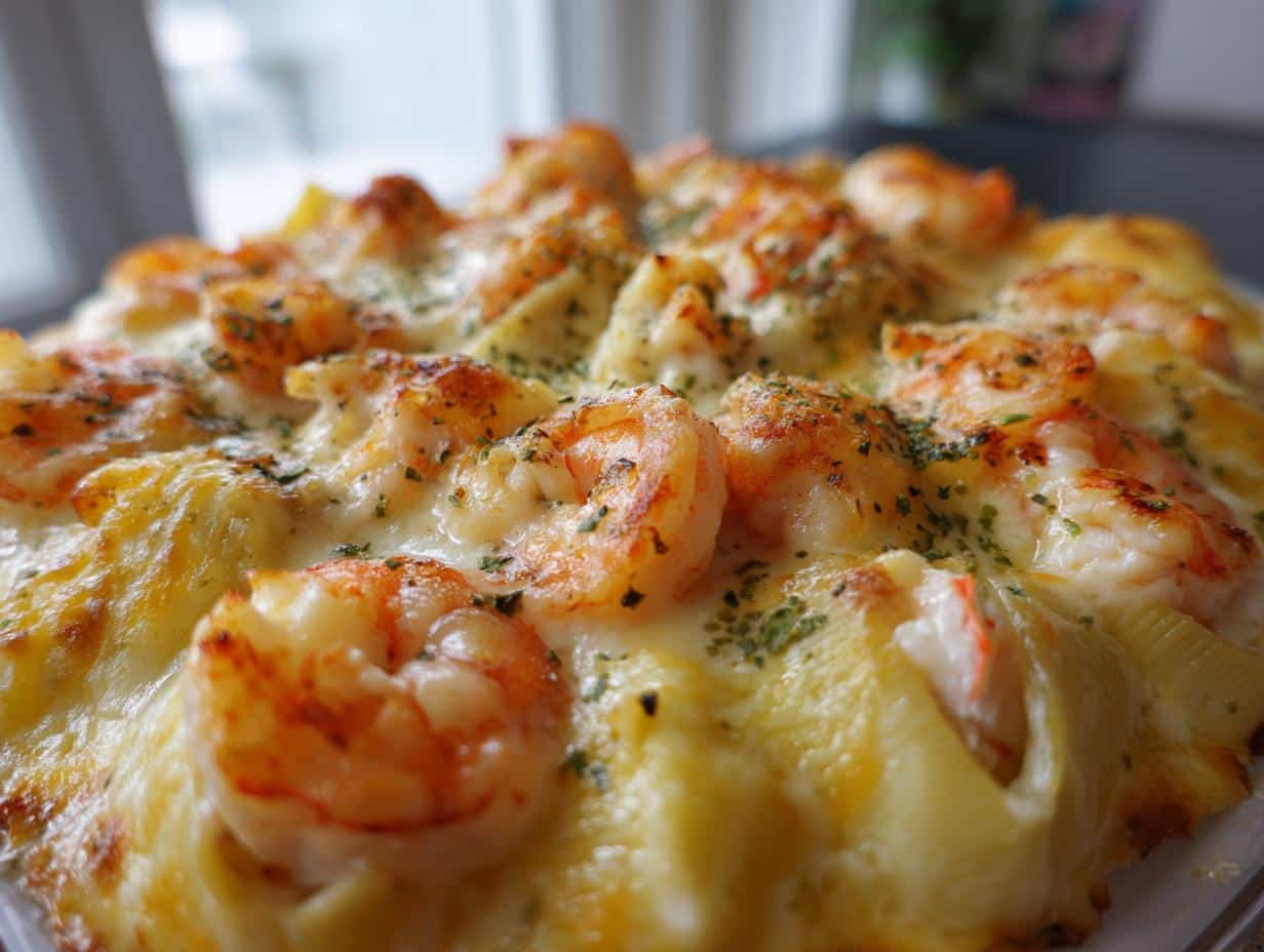 Creamy Seafood Stuffed Shells - Snack On Meat