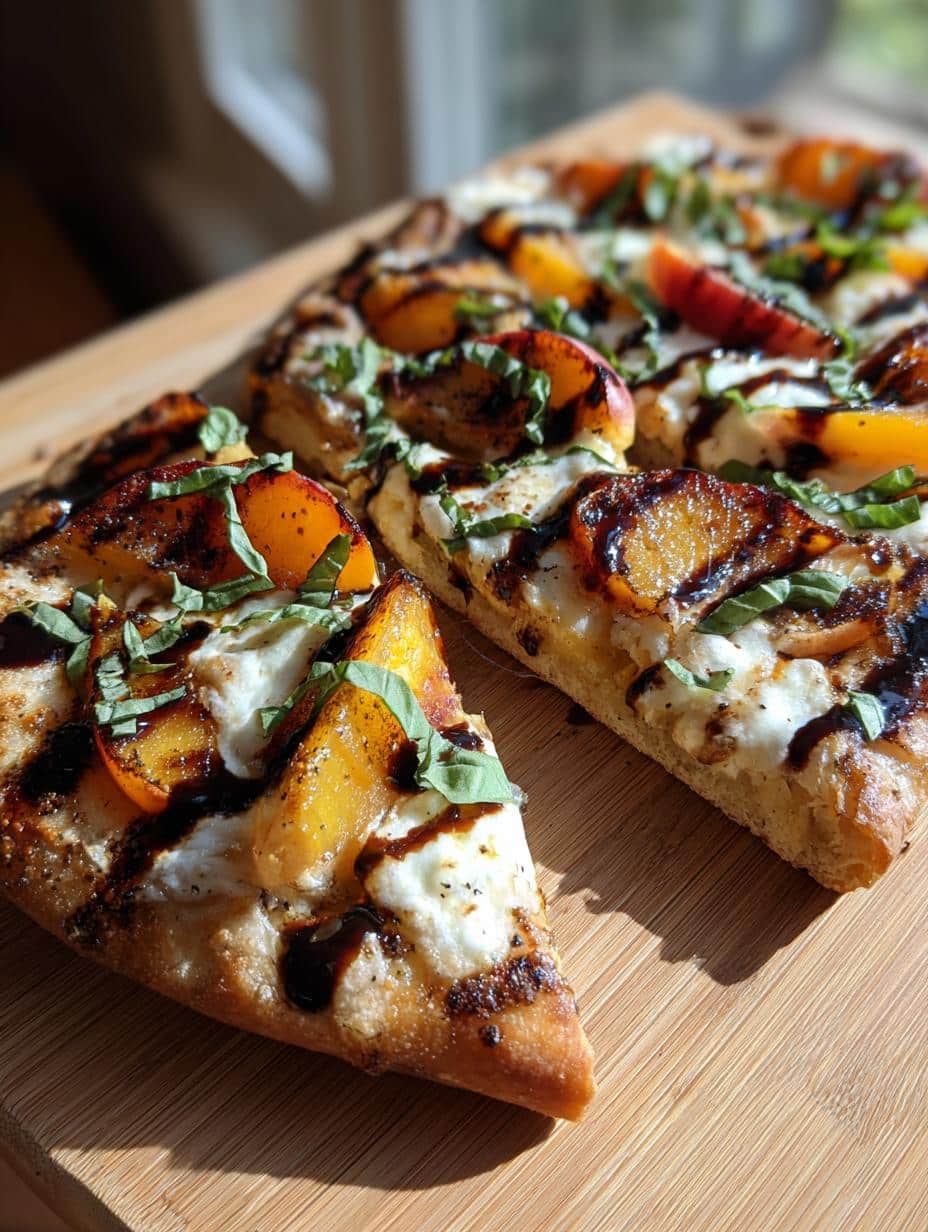 Grilled Peach Flatbread: 7 Irresistible Flavors Await 4 Grilled Peach Flatbread - detail 1