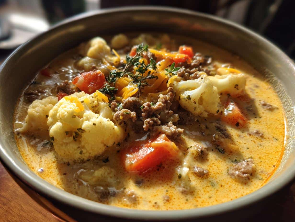 Keto Cheeseburger Soup