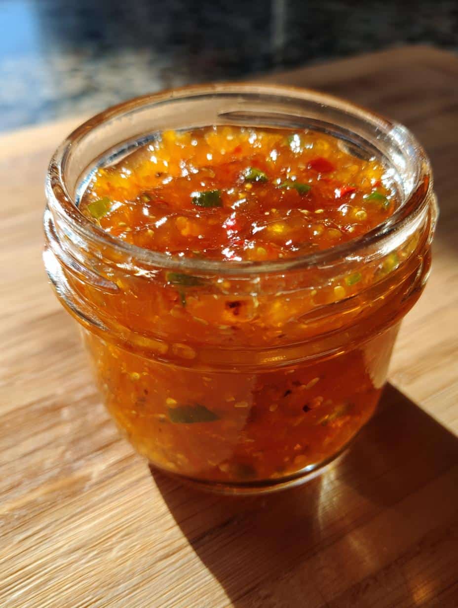 Peach Jalapeno Jam - detail 1