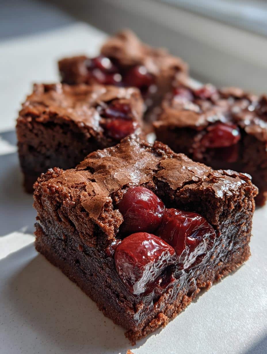 Roasted Cherry Brownies - detail 1