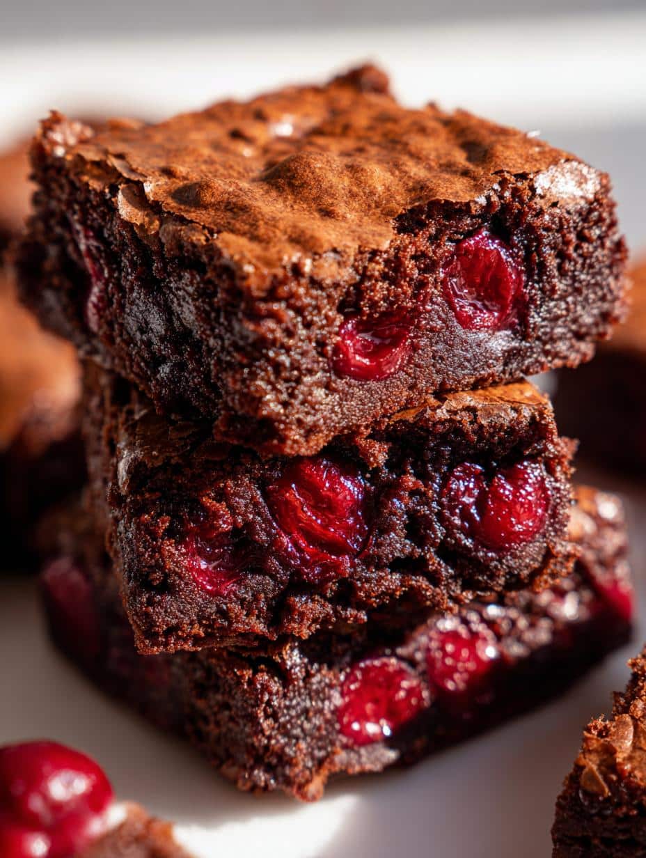 Roasted Cherry Brownies - detail 2