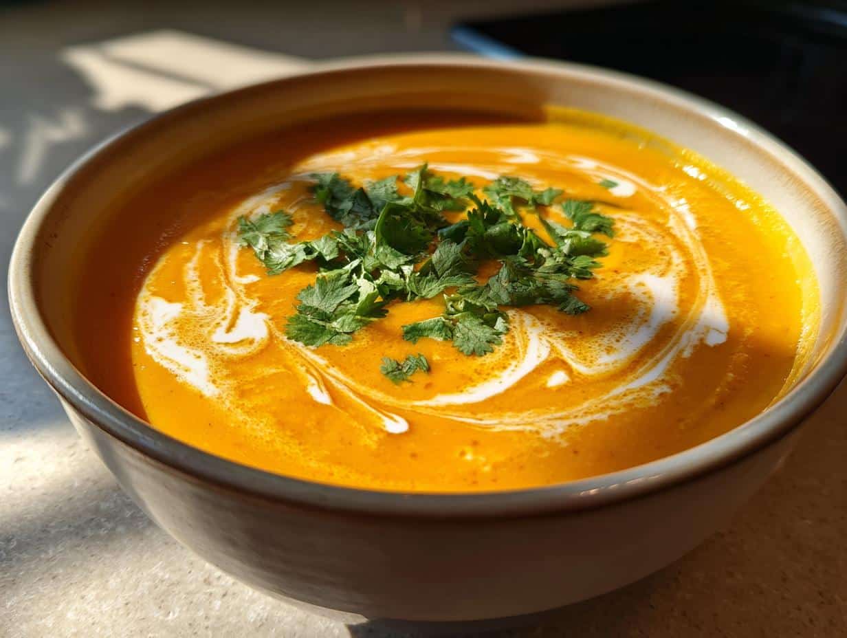 Spicy Butternut Squash and Sweet Potato Soup
