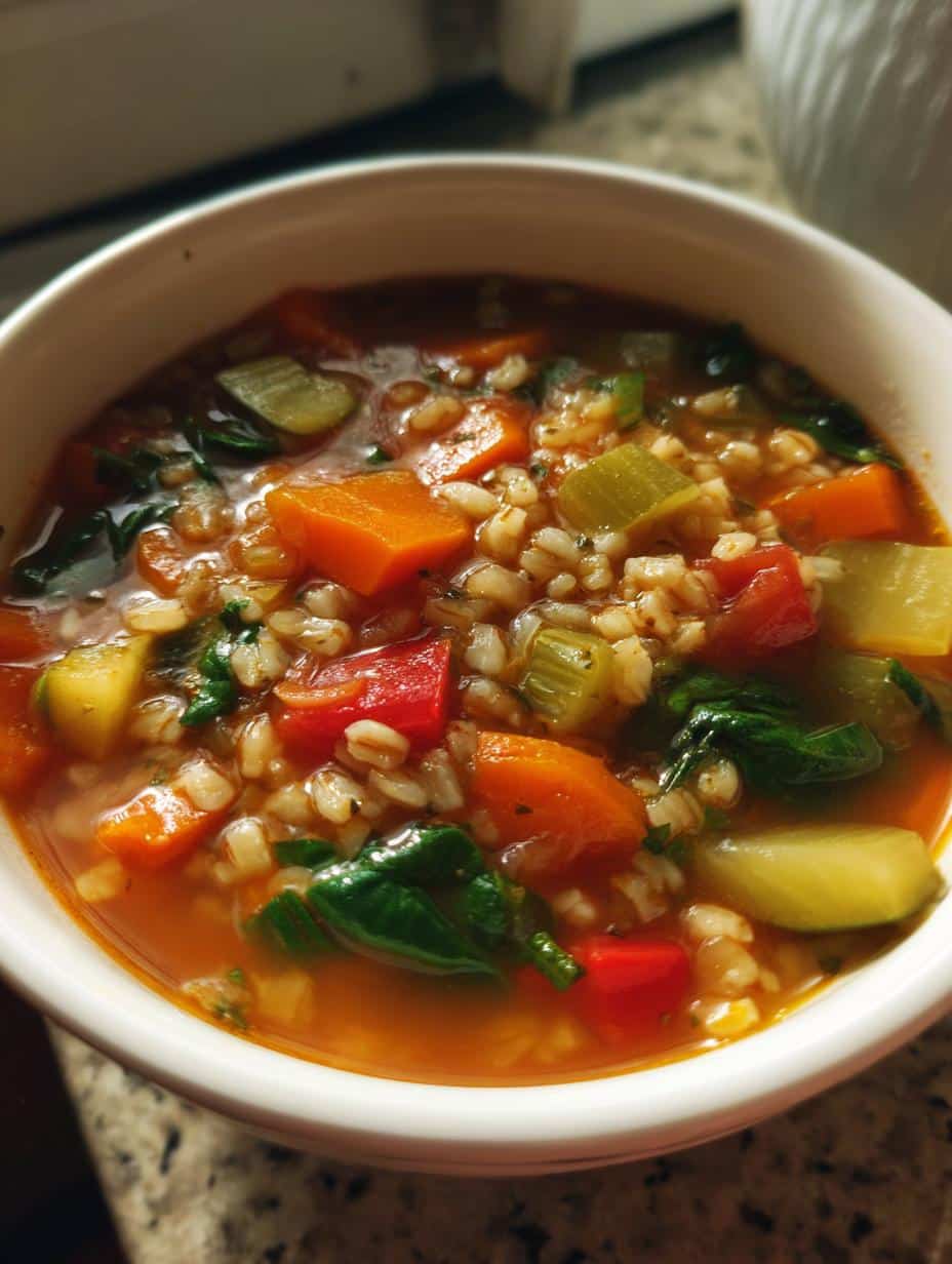 Vegetable Barley Soup - detail 1
