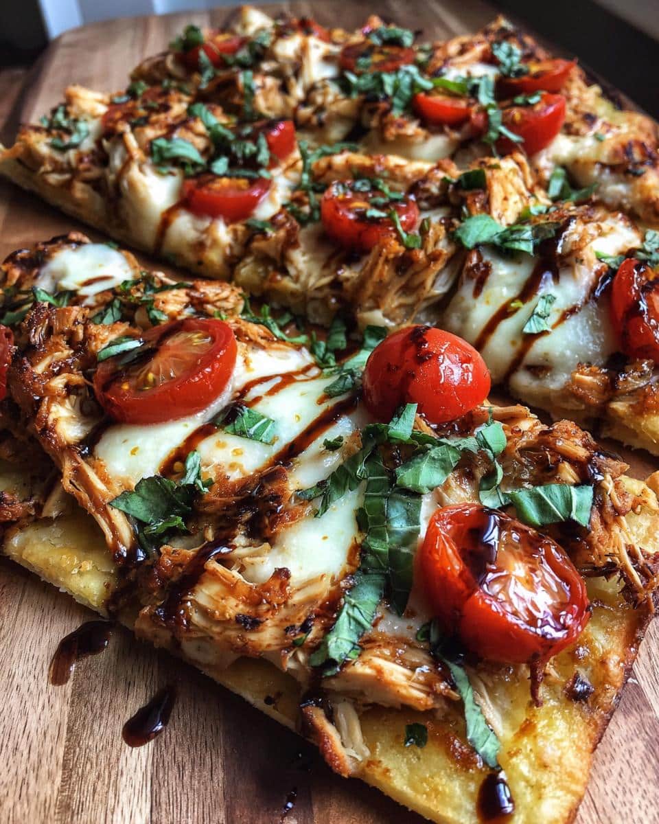 chicken caprese flatbread - detail 2