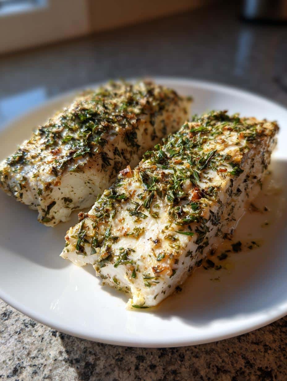 Baked Halibut with Herbs (35g Protein) - detail 1