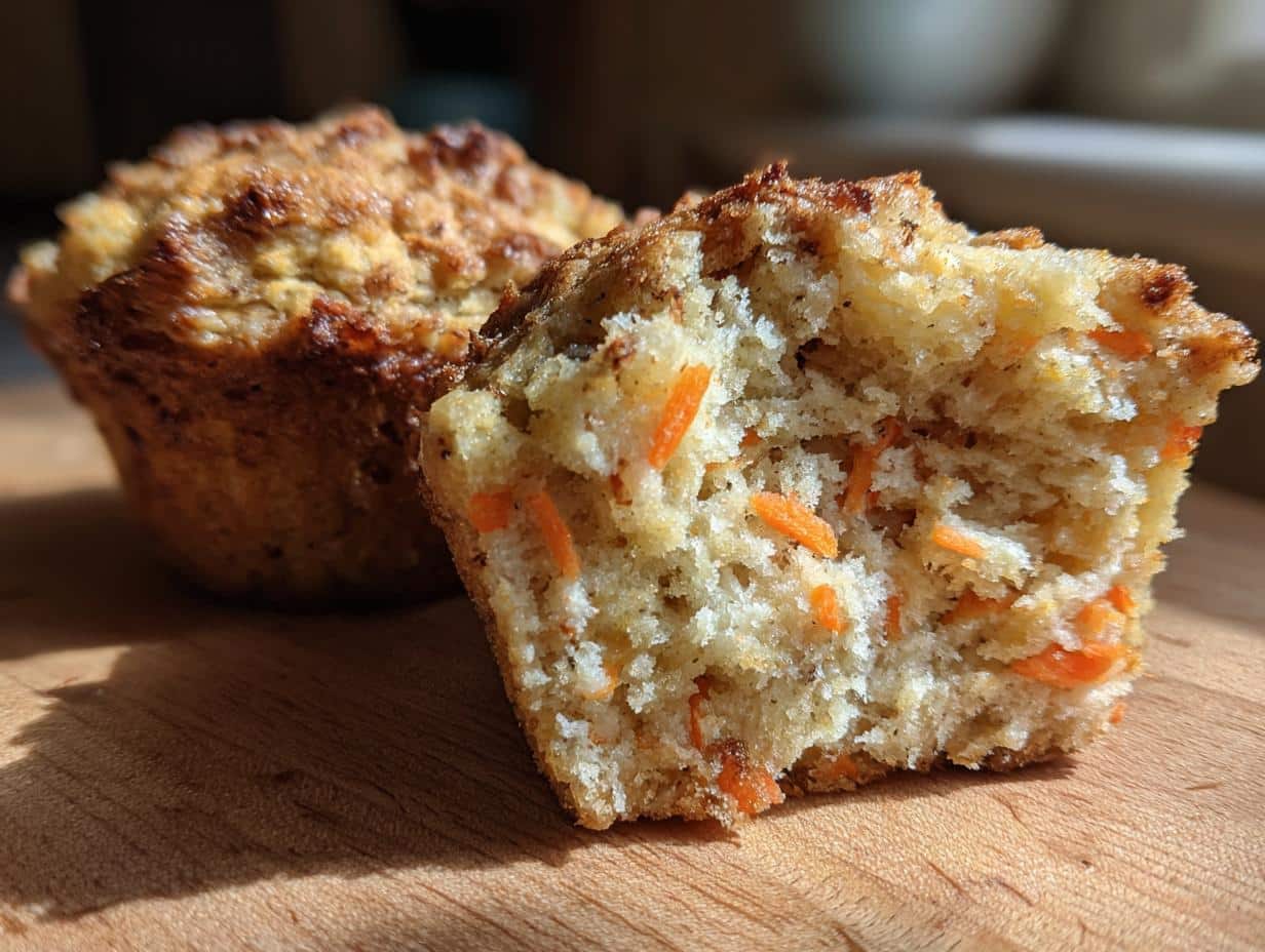Cottage Cheese Carrot Cake Muffins