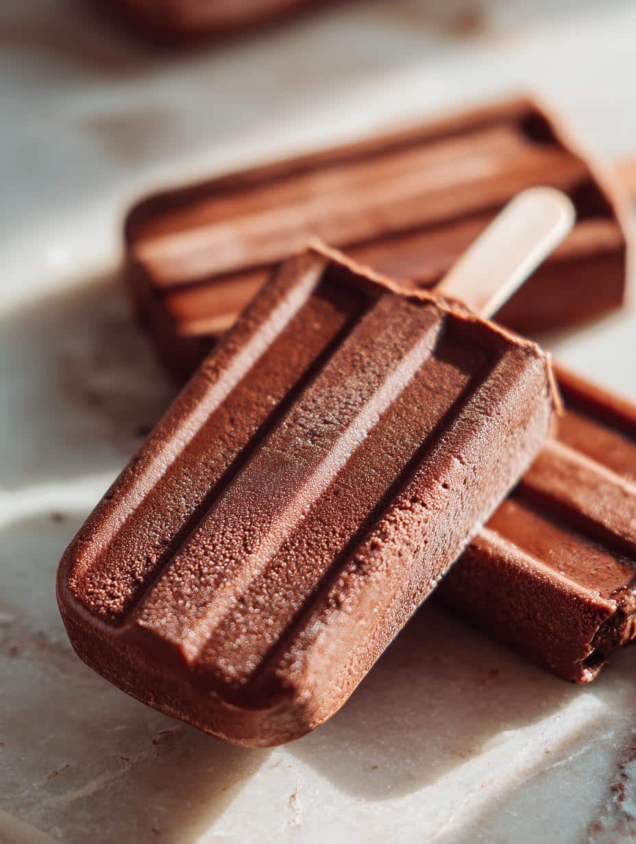 Cottage Cheese Chocolate Fudgesicles - detail 1