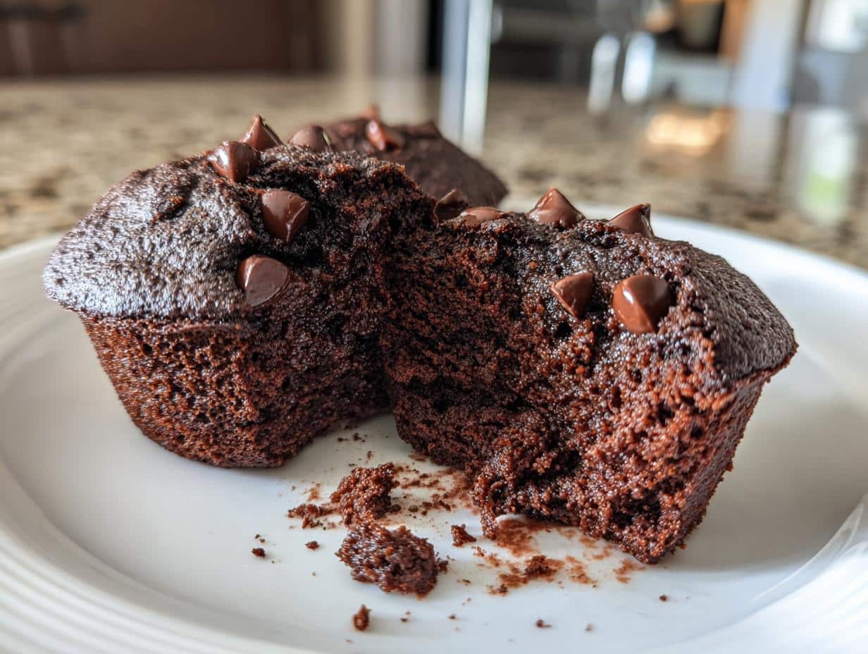 Cottage Cheese Double Chocolate Muffins