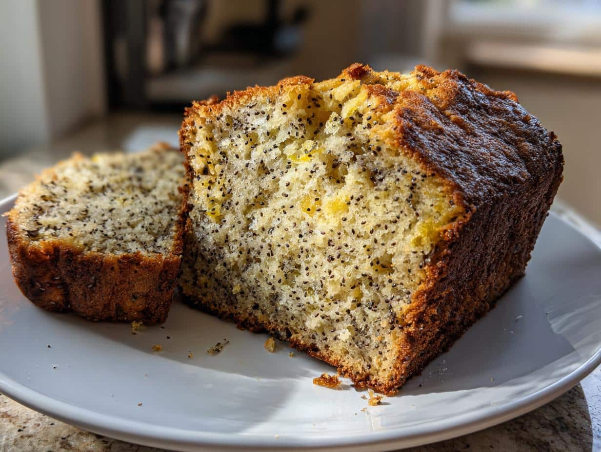 Cottage Cheese Lemon Poppy Seed Bread