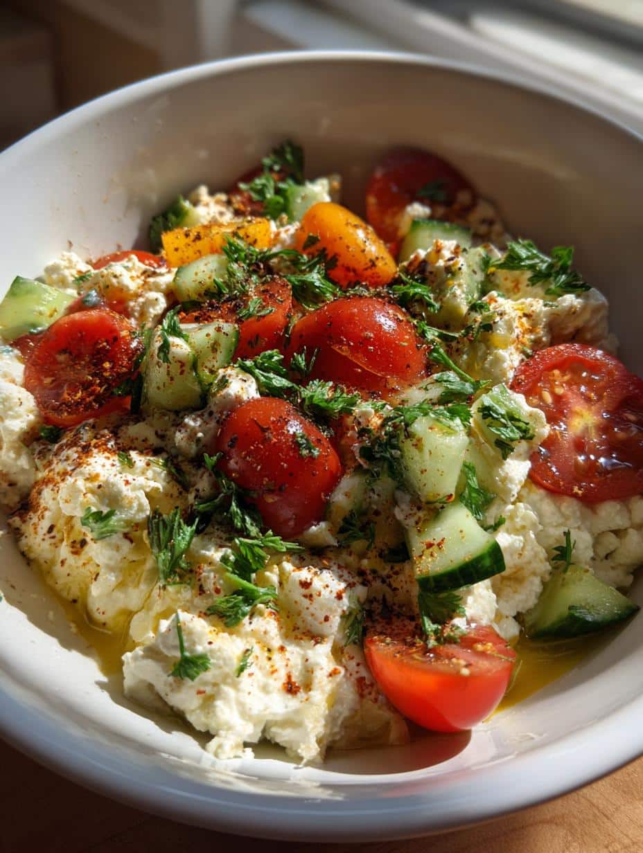 Cottage Cheese Middle Eastern Bowl - detail 1