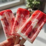 Cottage Cheese Strawberry Popsicles