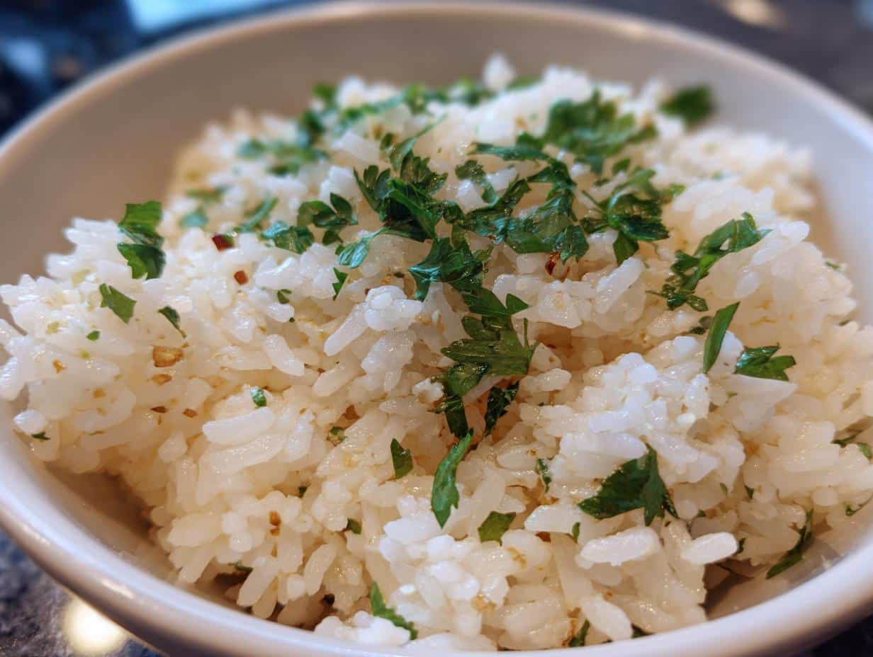 Garlic Butter Rice (Prep Ahead)