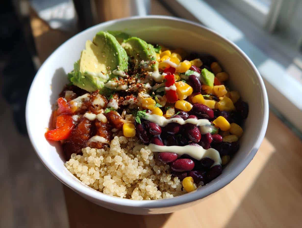 High-Protein Bean and Quinoa Bowls