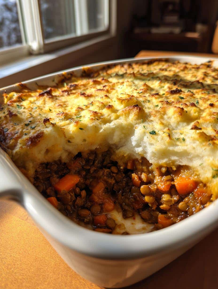 High-Protein Lentil Shepherd's Pie - detail 1