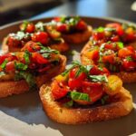 Holiday bruschetta appetizer