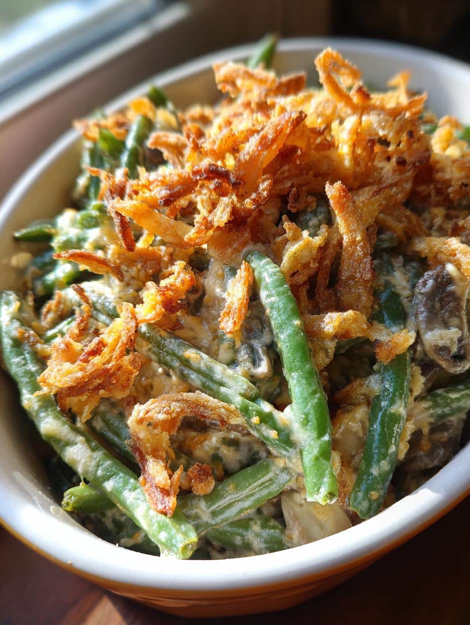 Holiday green bean casserole - detail 1