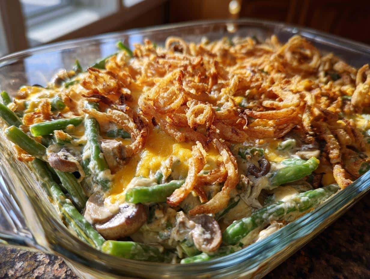 Holiday green bean casserole