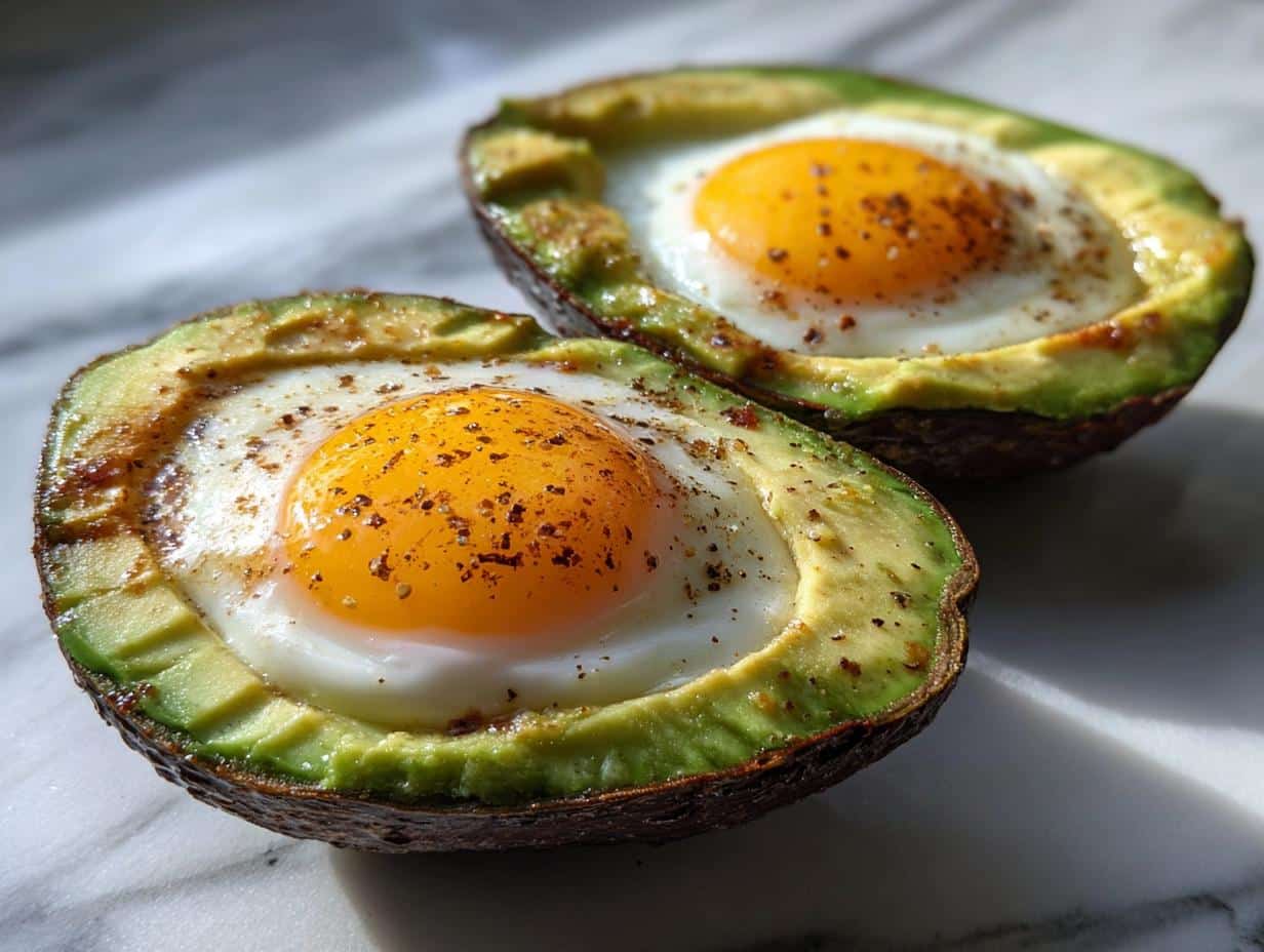 Protein Baked Eggs in Avocado