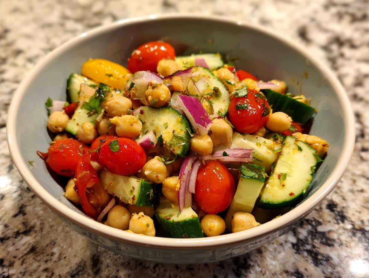 Protein Chickpea Pasta Salad