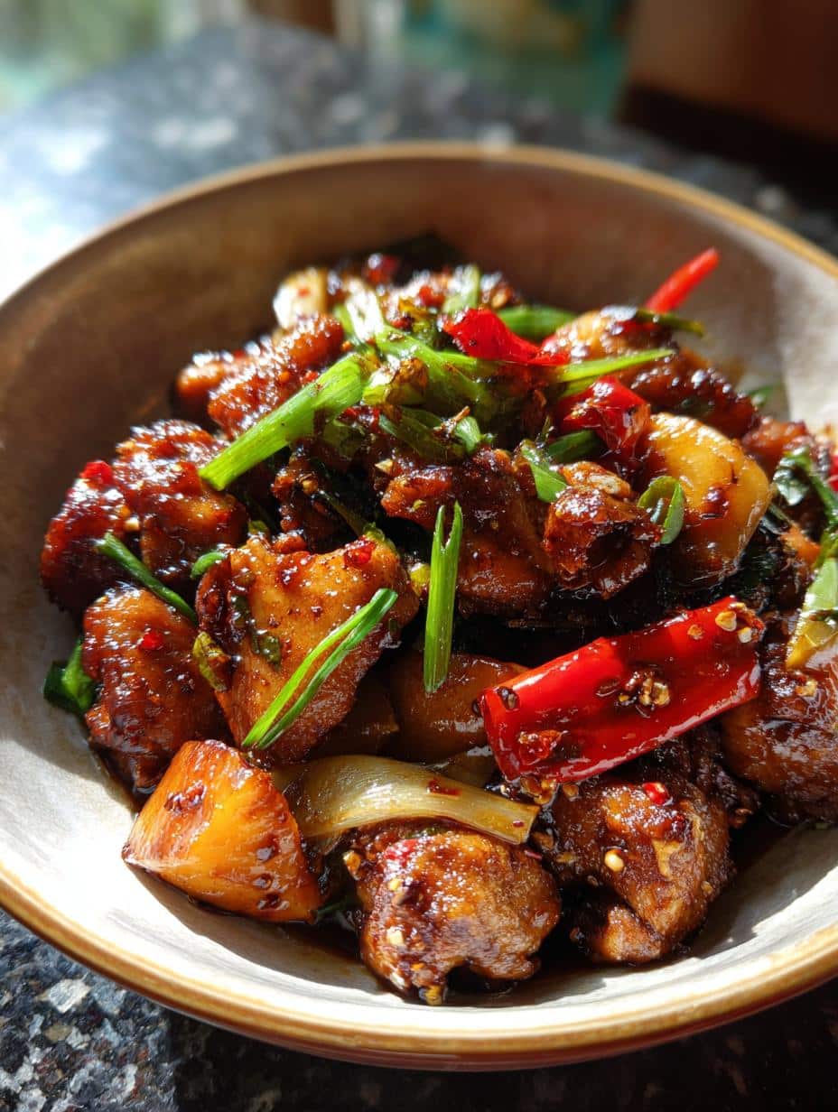 Taiwanese Three Cup Chicken - detail 1