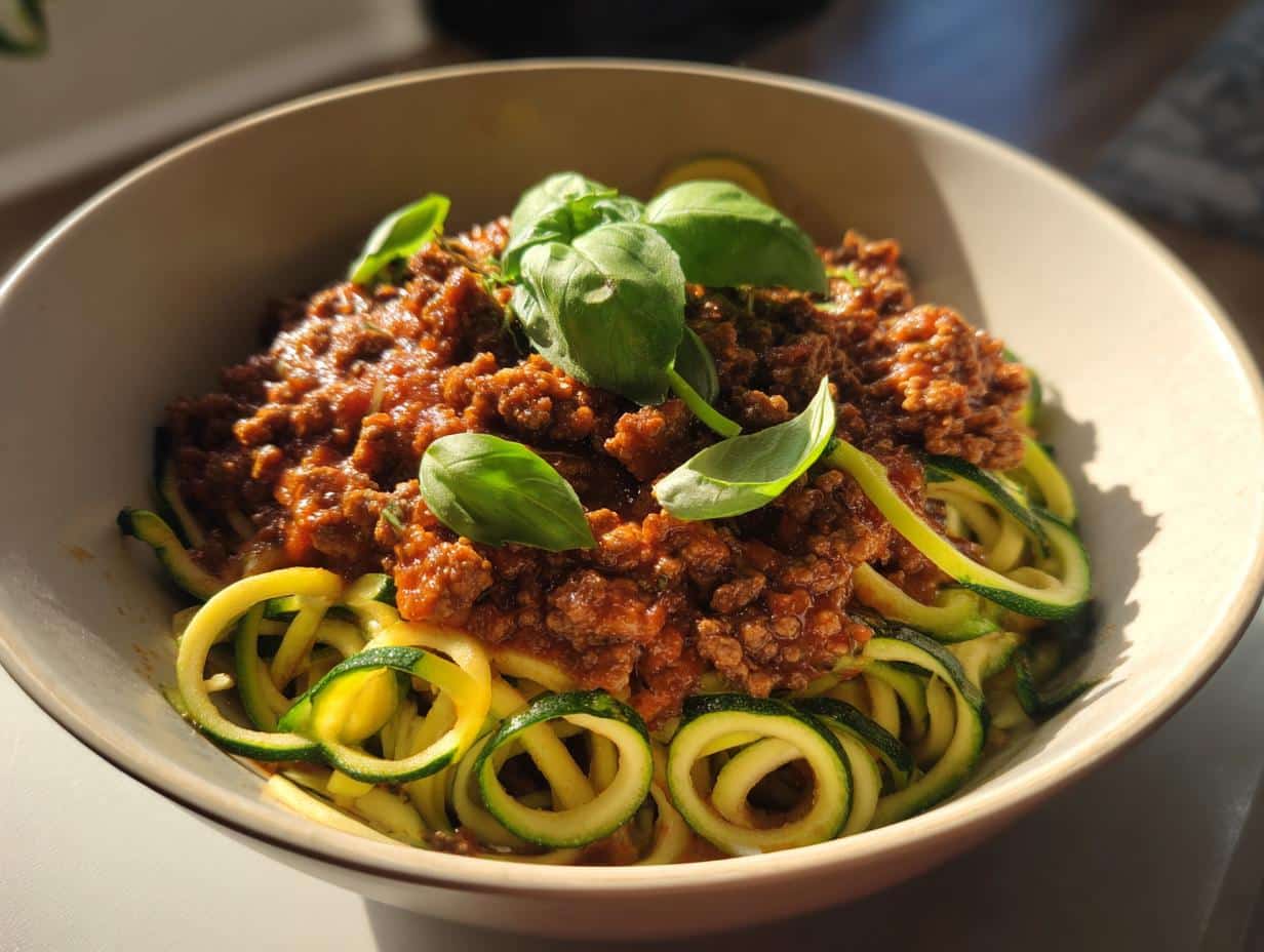 Zucchini Noodle Bolognese