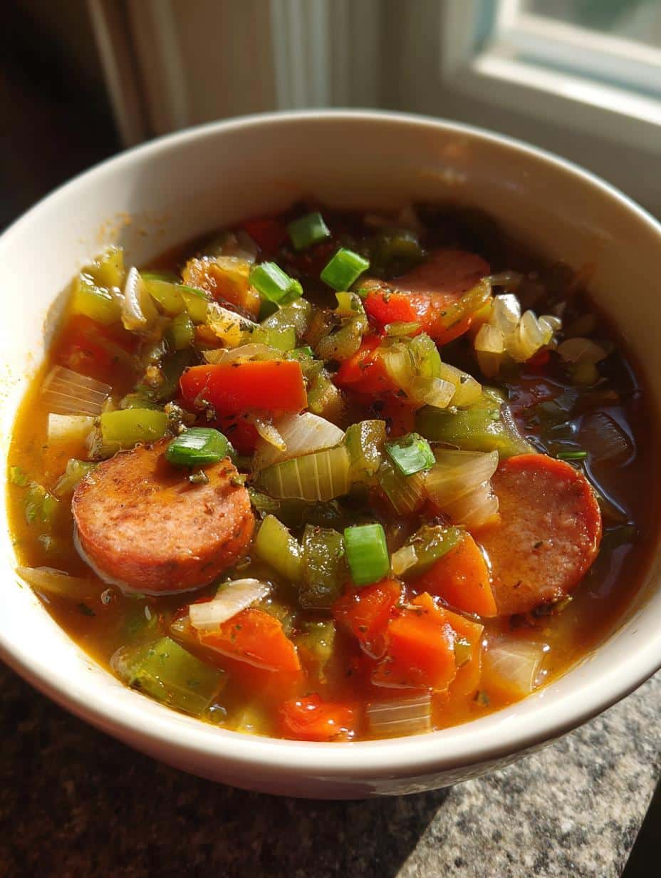 andouille sausage gumbo - detail 1