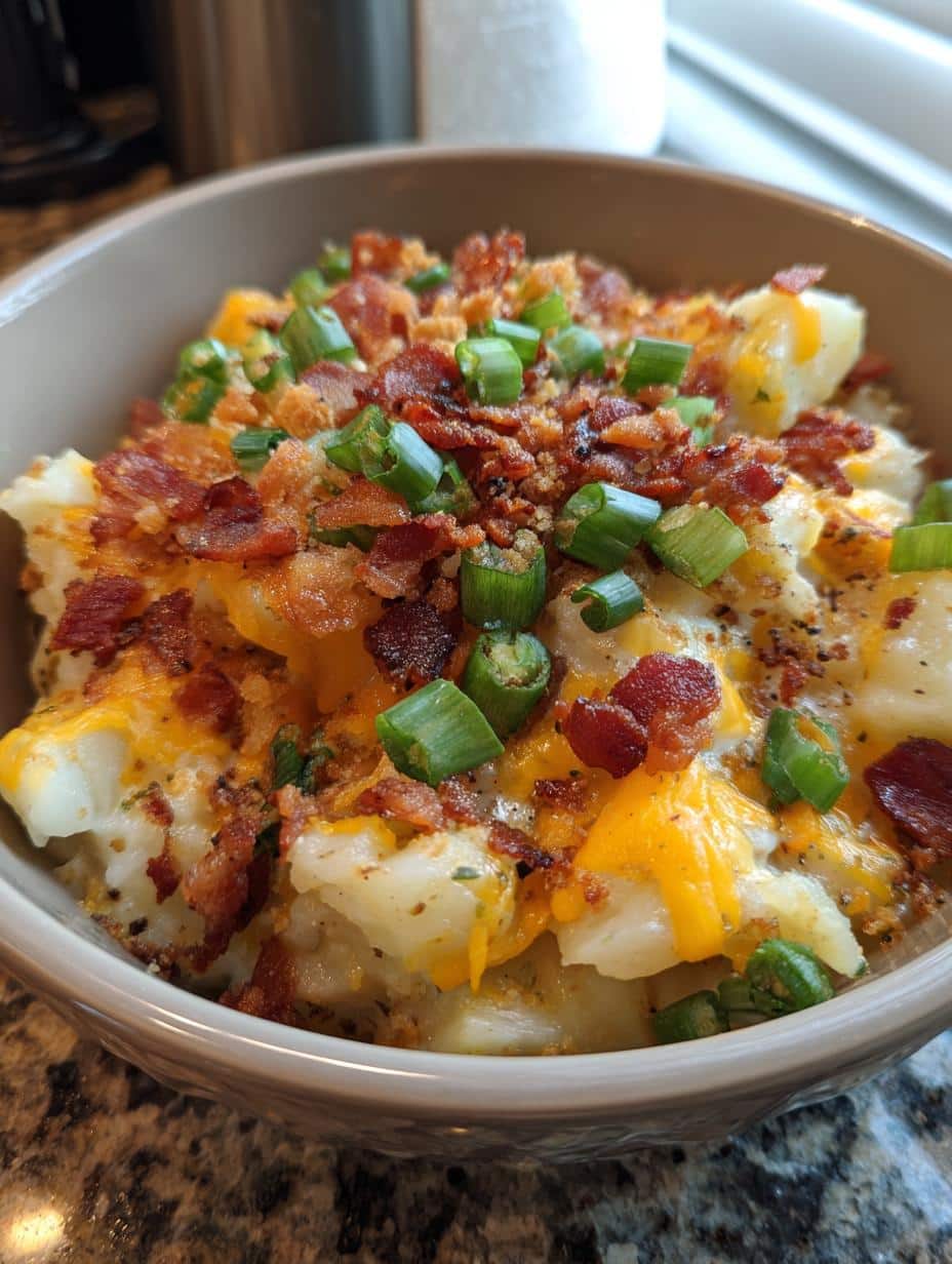 Baked Potato Soup Loaded with 5 Comforting Toppings 6 baked potato soup loaded - detail 2