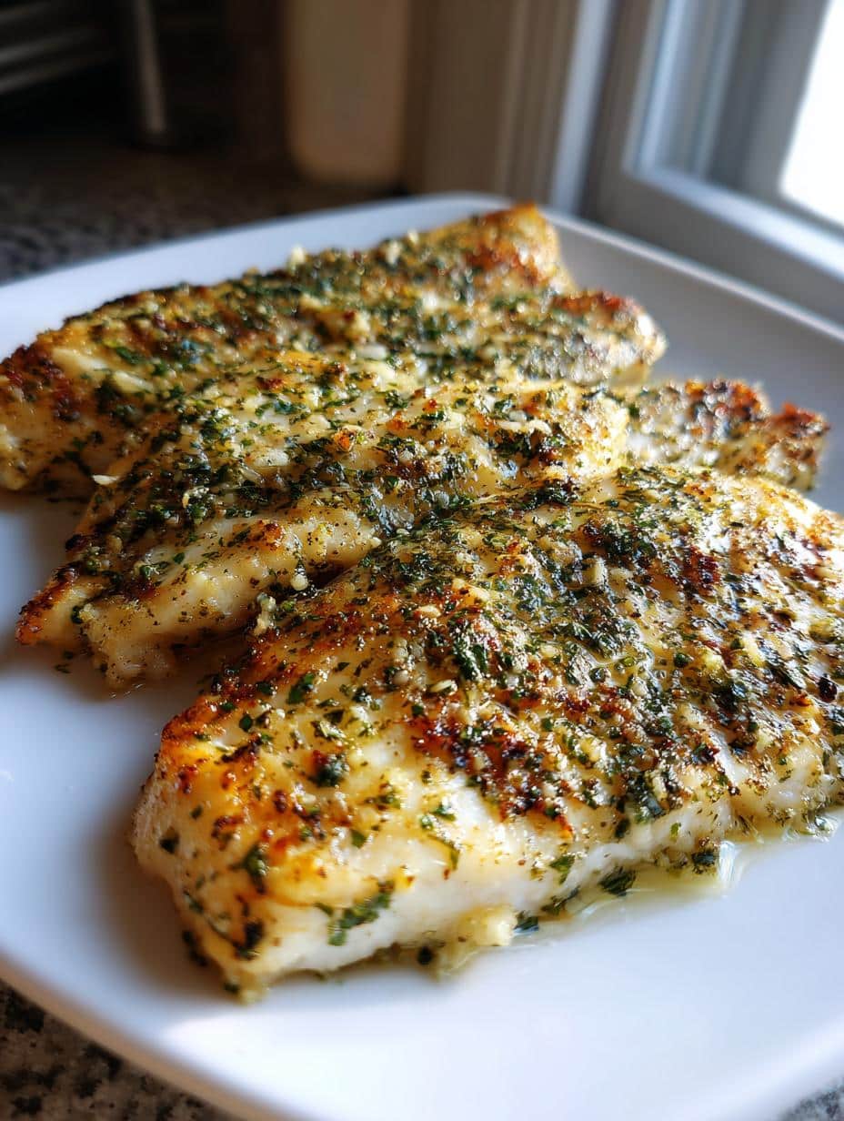 baked tilapia lemon garlic - detail 1