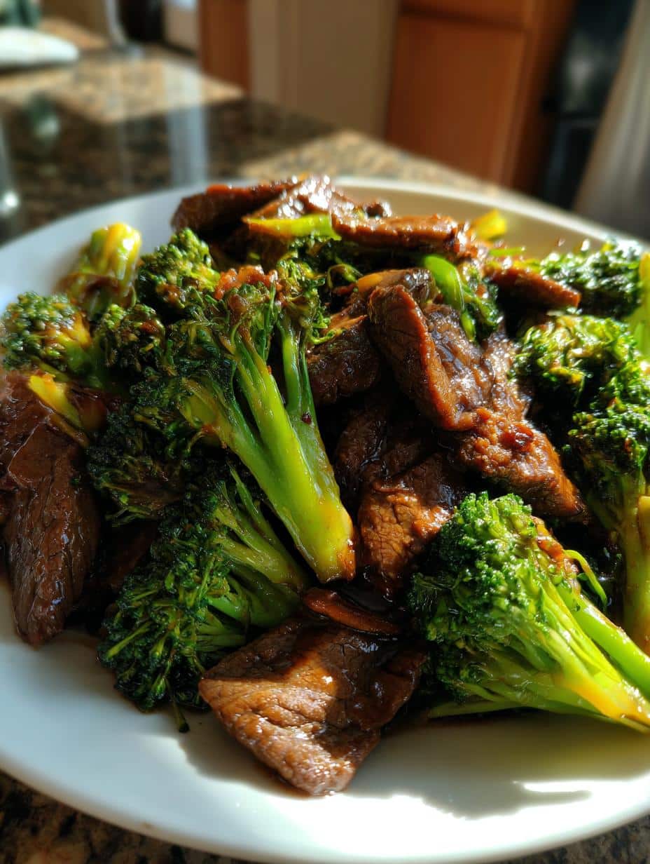 beef and broccoli stir fry - detail 1