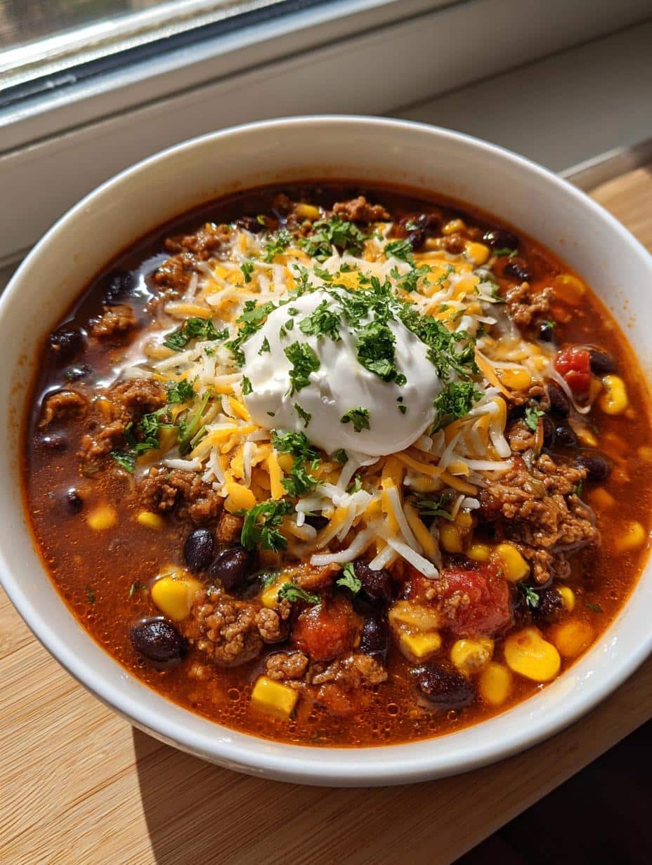beef enchilada soup slow cooker - detail 1