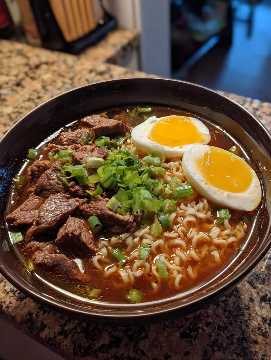 beef ramen noodle soup - detail 1